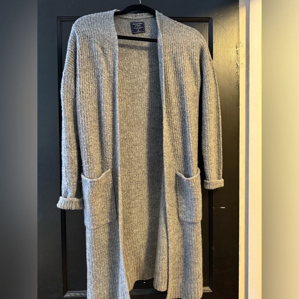 Abercrombie grey XS duster cardigan